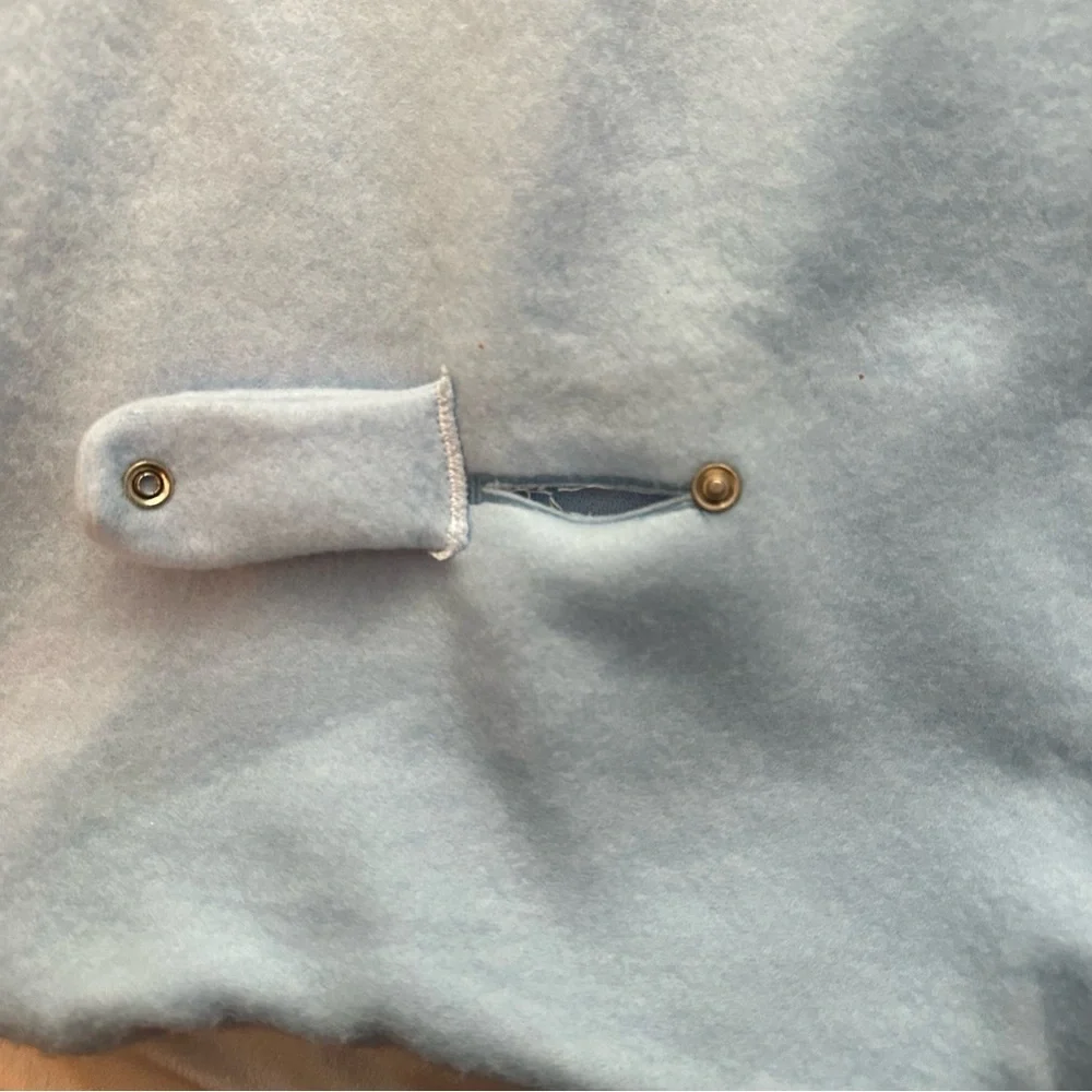 Vintage Carters Blue One Size Bunting NWT baby bunny soft fuzzy warm outerwear